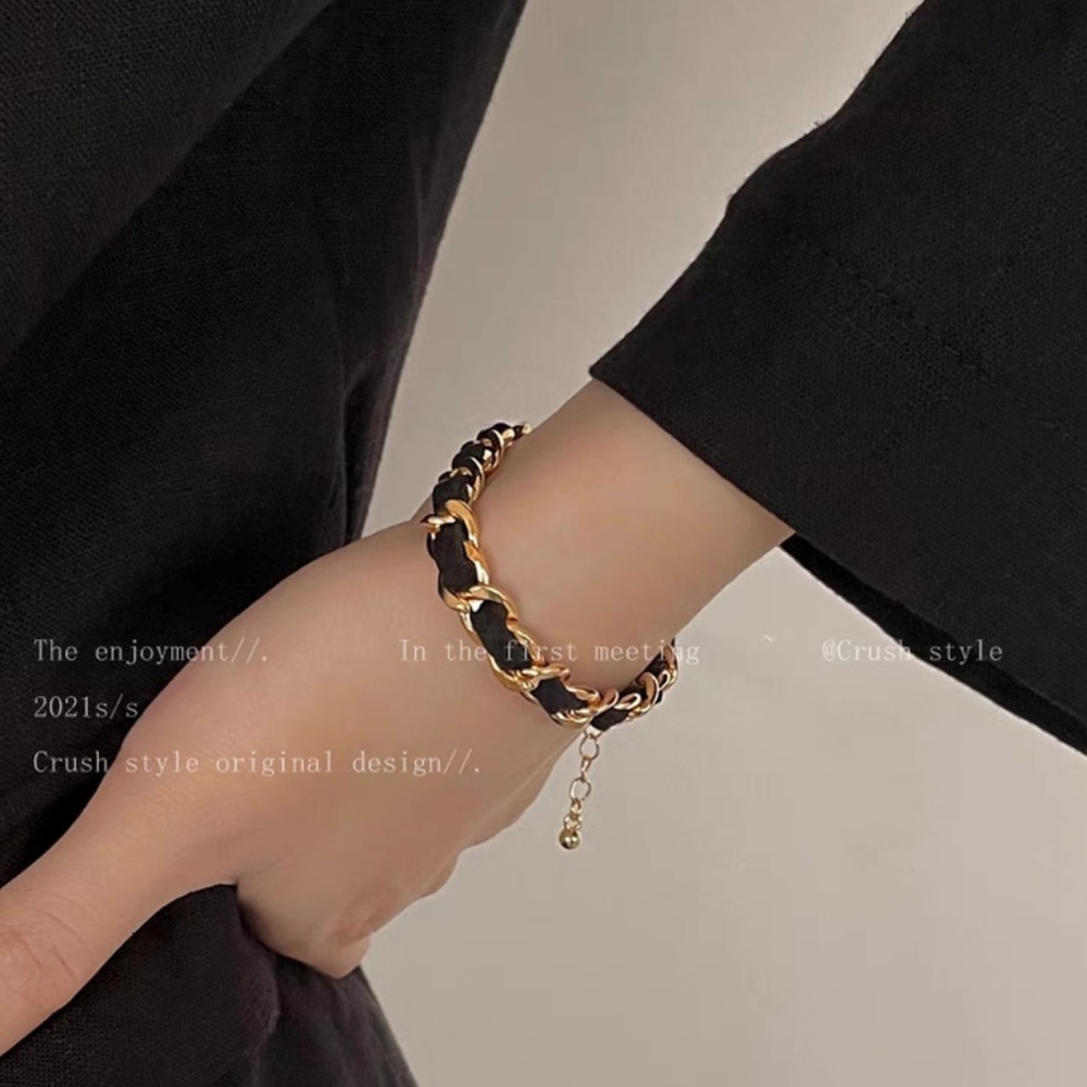 [NEW] BLACK AND GOLD BICOLOR BRACELET